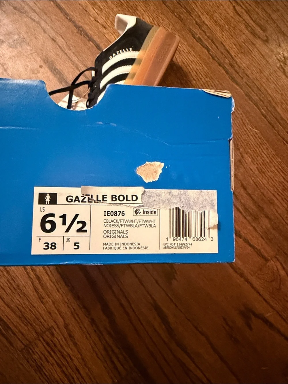 adidas Women's Black and White Suede Gazelle Sneakers